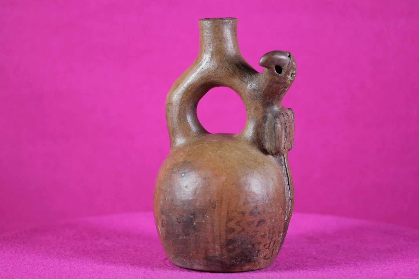 Authentic Pre Columbian Artifact Stirrup Vessel Vicus Peru 500 BC-300 AD COA J03
