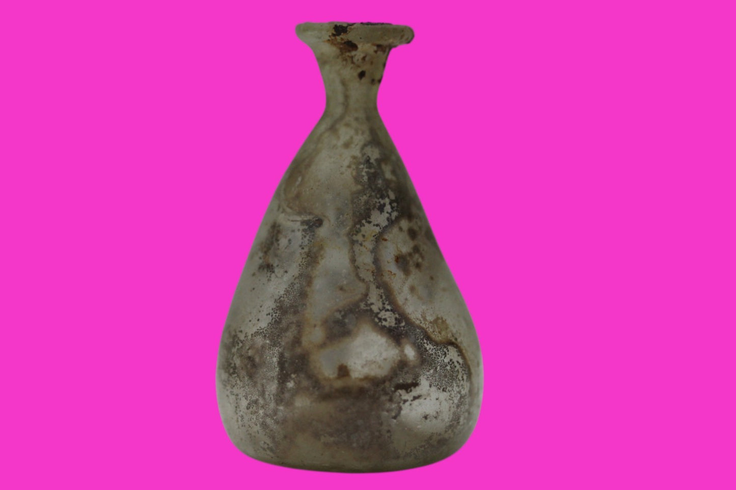Authentic Ancient Holy Land Artifact Glass Bottle 100-300 AD Roman Era COA J08