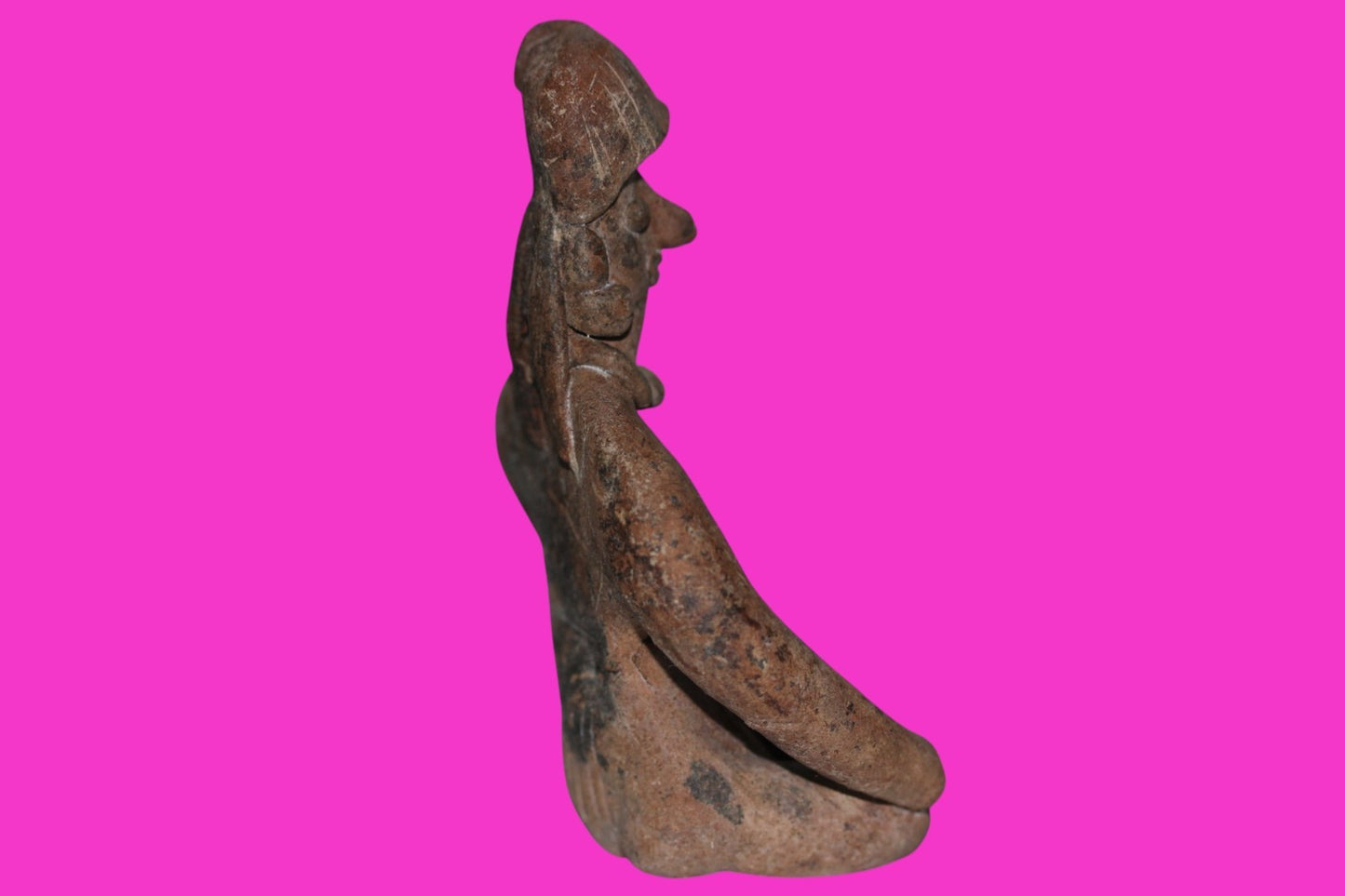 Pre Columbian Artifact Authentic Seated Tomb Figure Colima Mexico 250 AD COA 211