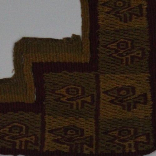 Authentic Pre Columbian Artifact Frameable Textile Border Chancay Peru COA 33