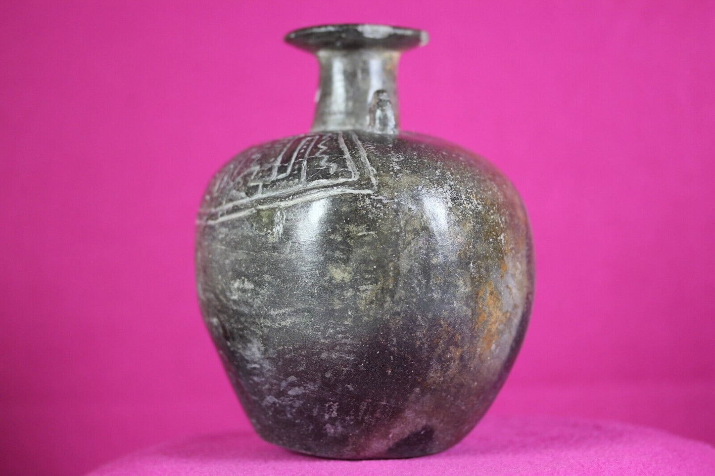 Pre Columbian Artifact Moche Incised Pottery 100-800 AD Peru Authentic COA J27