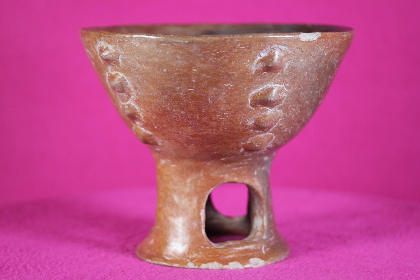 Authentic Pre Columbian Artifact Pedestal Bowl Michoacan Arte Primitivo COA T53