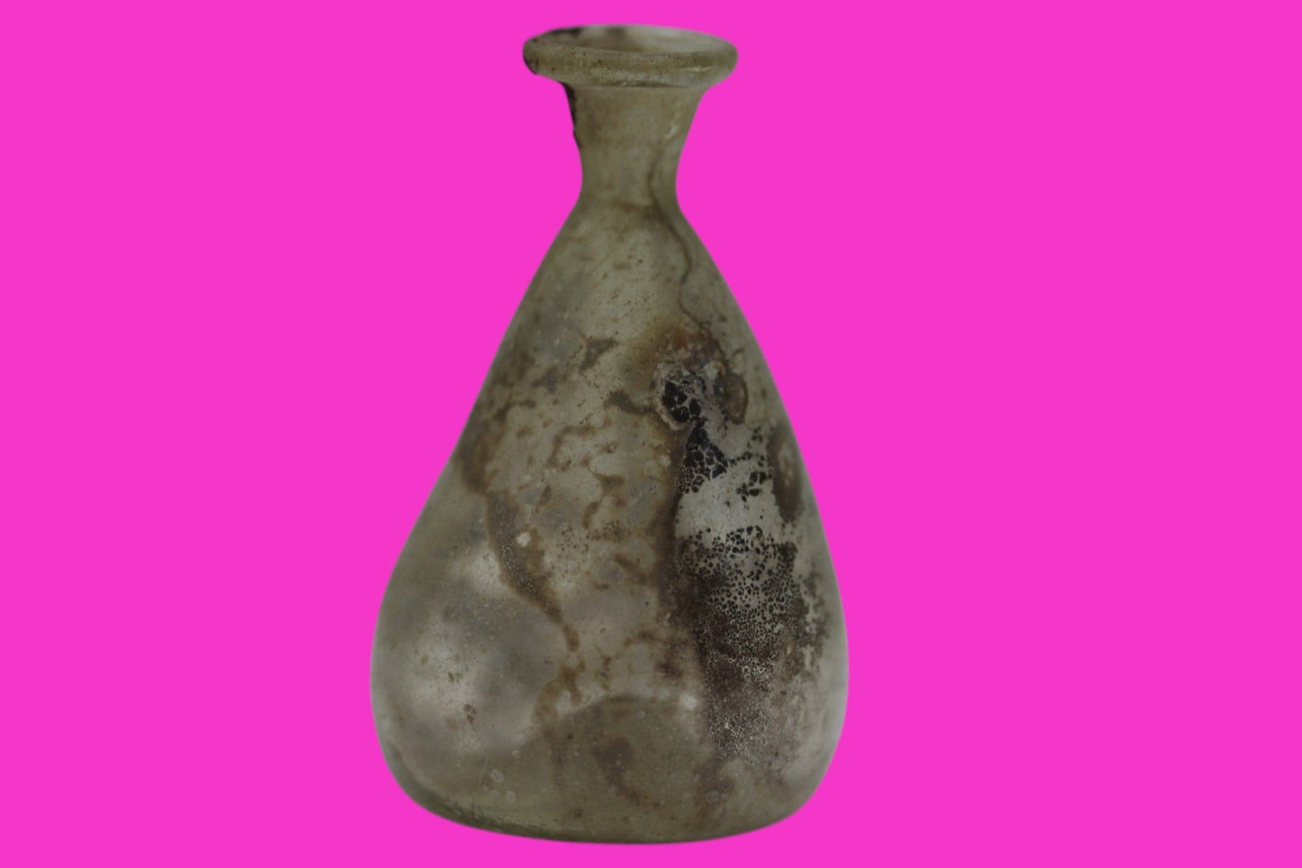 Authentic Ancient Holy Land Artifact Glass Bottle 100-300 AD Roman Era COA J08