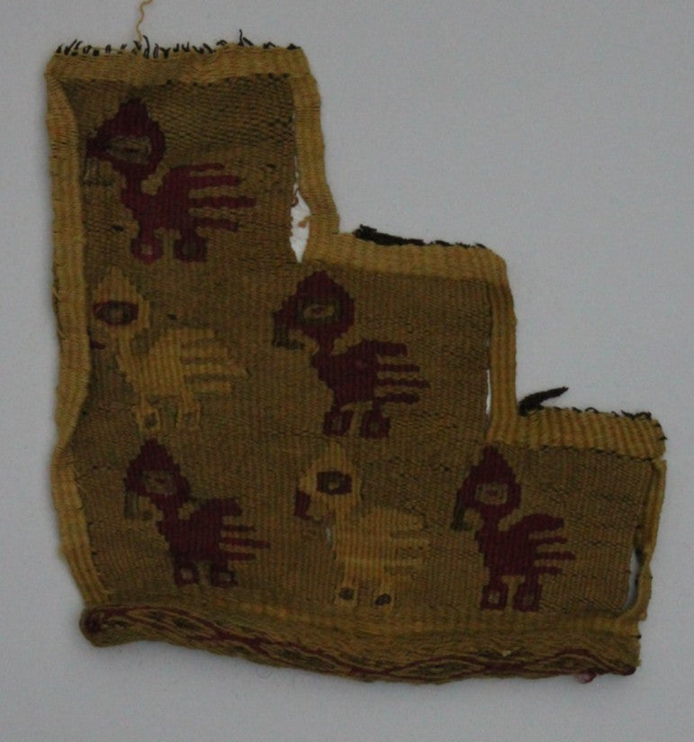Authentic Pre Columbian Artifact Frameable Textile Border Chancay Peru COA 23