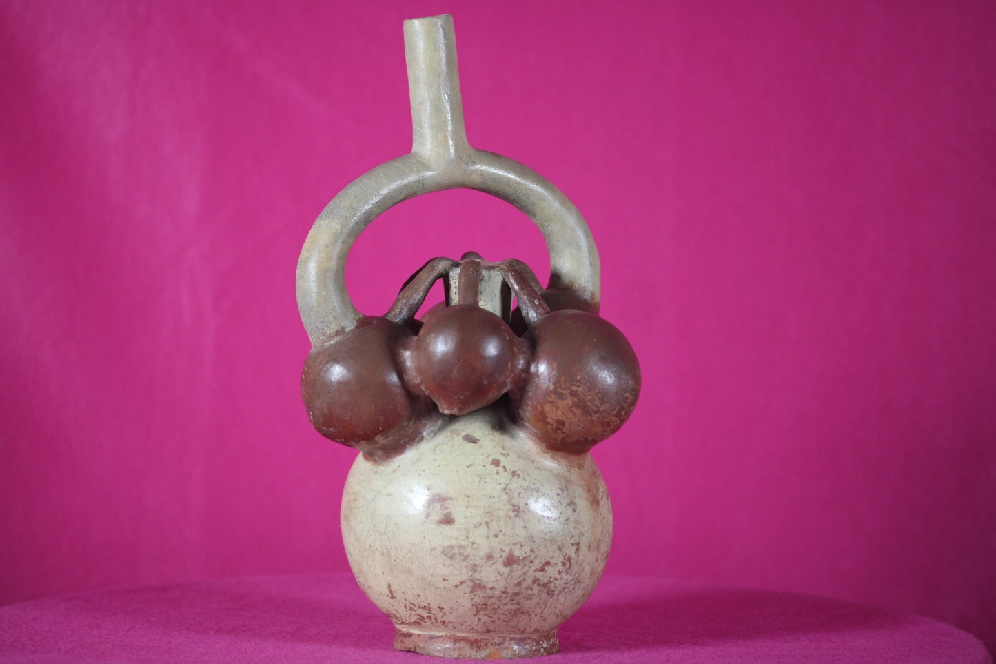 Authentic Pre Columbian Artifact Fruit Vessel Moche Ex Arte Primitivo COA T52