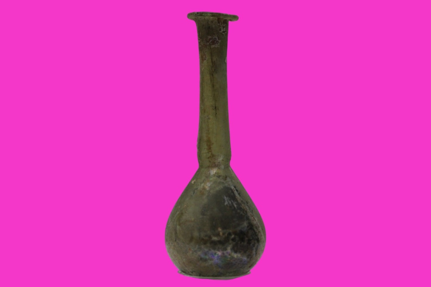 Authentic Ancient Holy Land Artifact Glass Bottle 100-300 AD Roman Era COA J20
