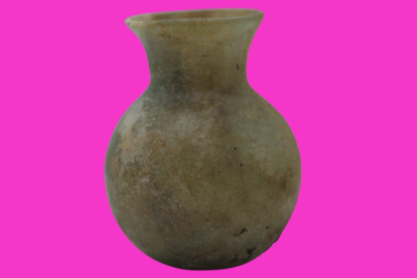Authentic Ancient Holy Land Artifact Glass Bottle 100-300 AD Roman Era COA J17