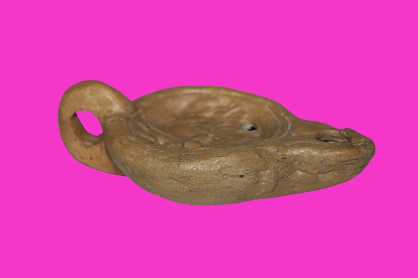 Four Horse War Chariot Oil Lamp Authentic Holy Land Artifact 200-400 AD COA J123