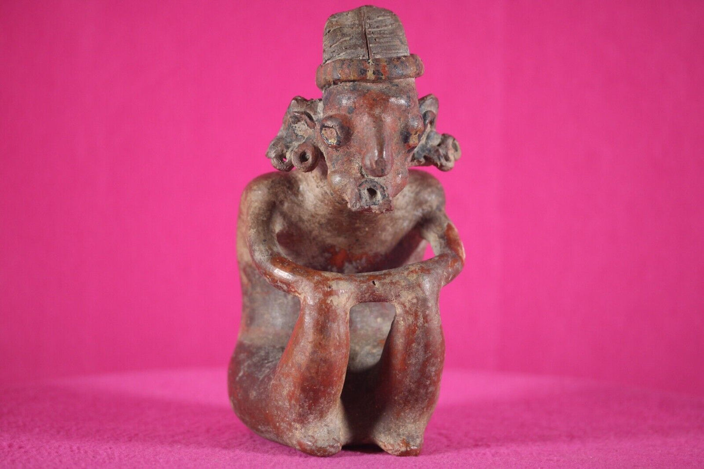 Ex Sotheby's Authentic Pre Columbian Artifact Nayarit Hunchback Figure COA T117