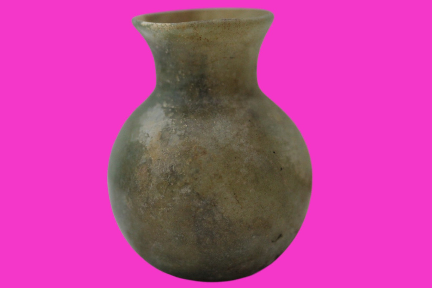 Authentic Ancient Holy Land Artifact Glass Bottle 100-300 AD Roman Era COA J17