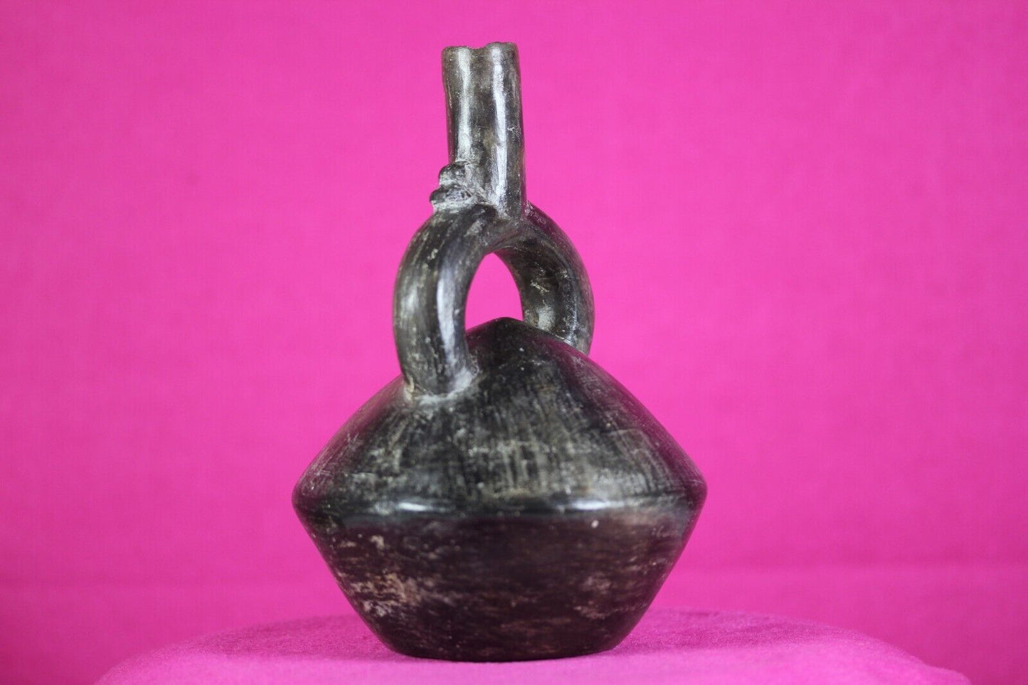Pre Columbian Artifact Moche Stirrup Jar Pottery 100-800 AD Authentic COA J25