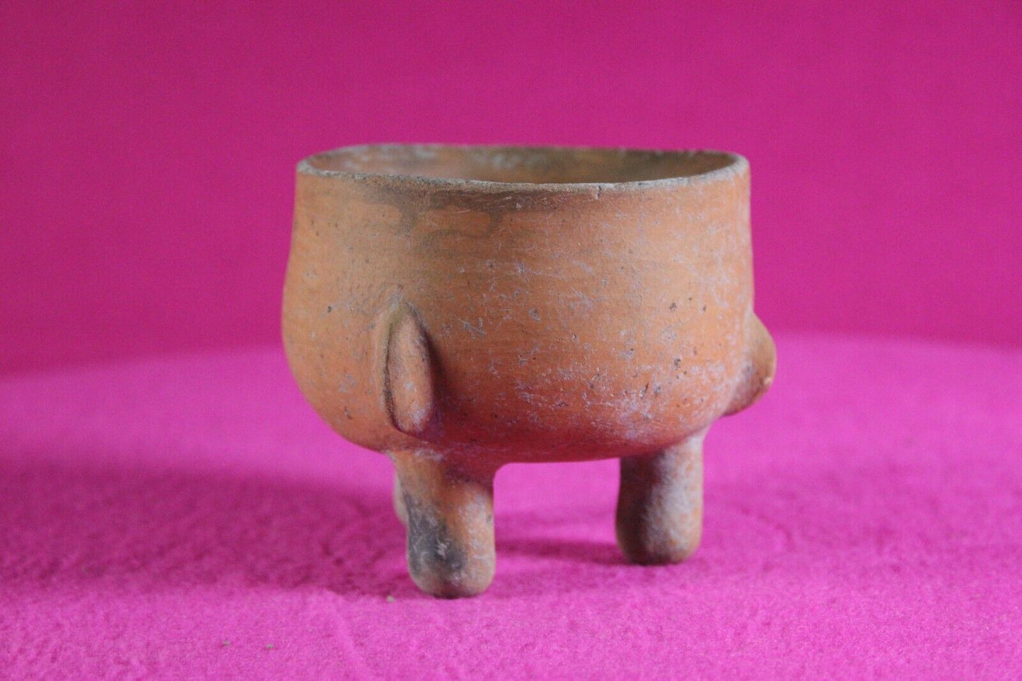 Authentic Pre Columbian Artifact Mini Tripod Bowl 1000-1400 AD Nicaragua COA J93