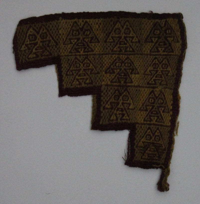 Authentic Pre Columbian Artifact Frameable Textile Border Chancay Peru COA 21
