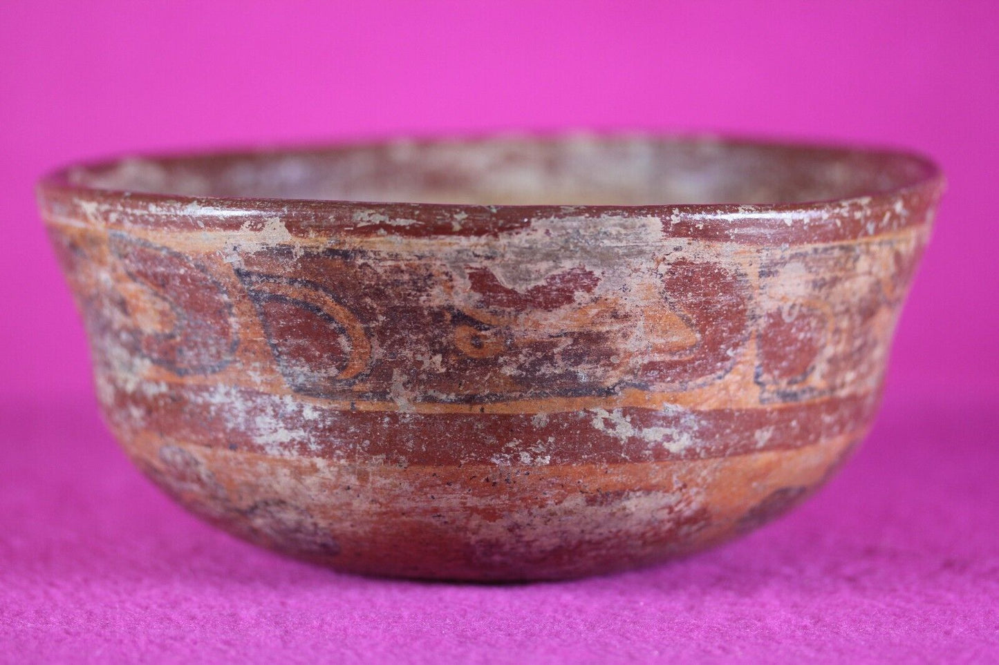 Authentic Pre Columbian Artifact Mayan Decorated Pottery Bowl 250-900 AD COA T10