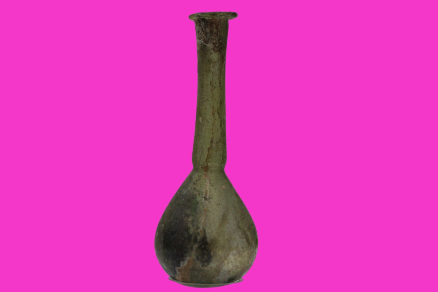Authentic Ancient Holy Land Artifact Glass Bottle 100-300 AD Roman Era COA J20
