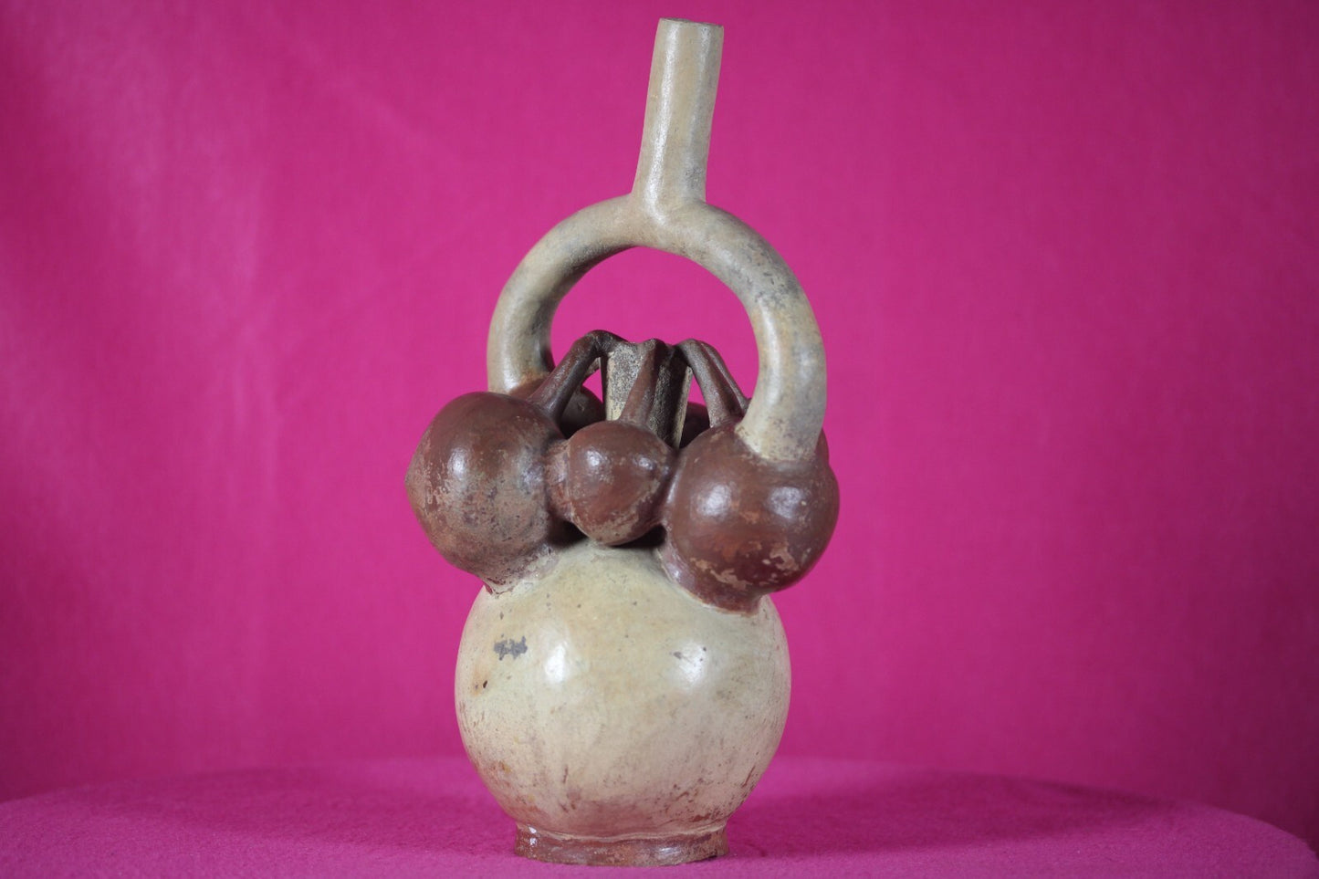 Authentic Pre Columbian Artifact Fruit Vessel Moche Ex Arte Primitivo COA T52