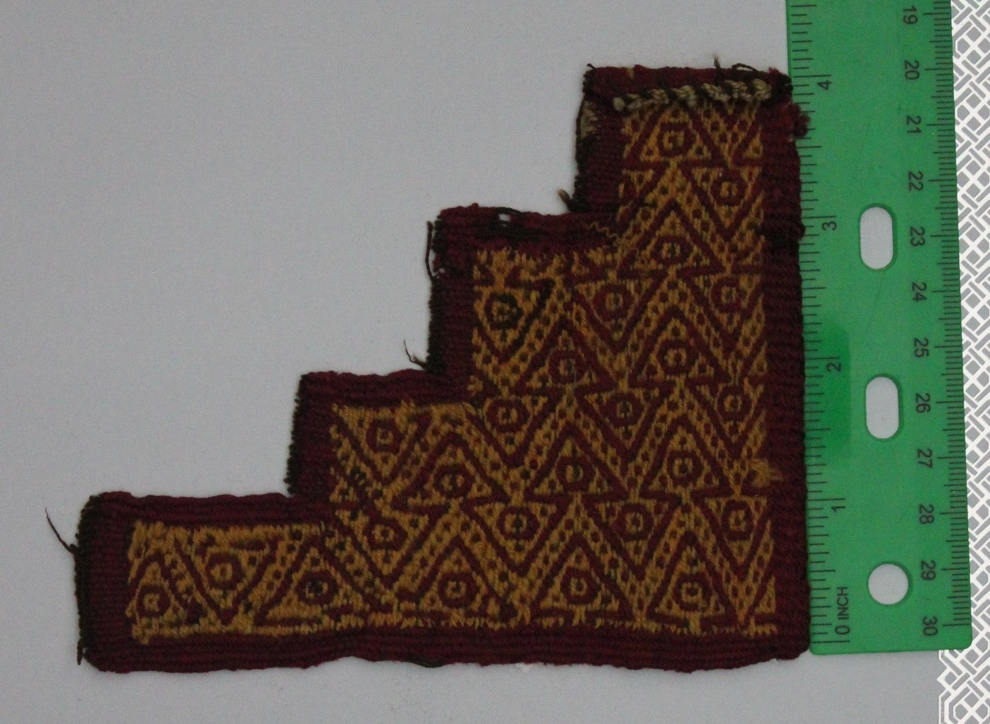 Authentic Pre Columbian Artifact Frameable Textile Border Chancay Peru COA 29