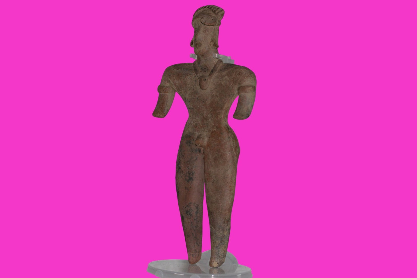 Pre Columbian Artifact Huge 9 Inch Tall Tomb Figure Colima Mexico 100 BC COA 233