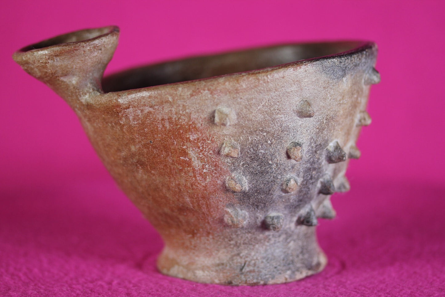 Authentic Pre Columbian Artifact Spiked Bowl Michoacan Ex Arte Primitivo COA T08