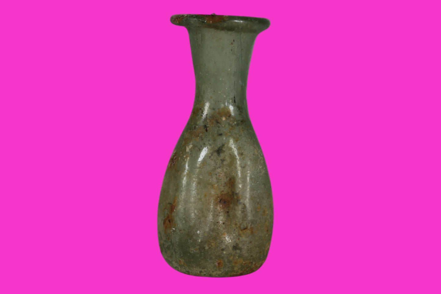 Holy Land Artifact Authentic Ancient Glass Bottle 100-300 AD Roman Era COA J10