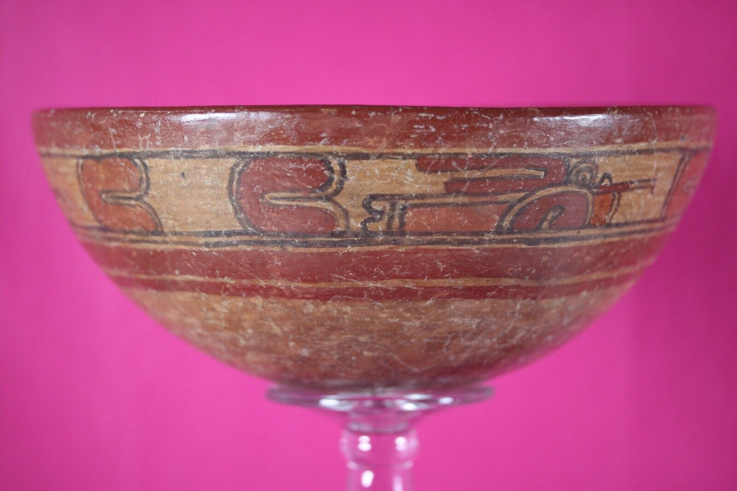 Authentic Pre Columbian Artifact Mayan Decorated Bowl Ex Arte Primitivo COA T119