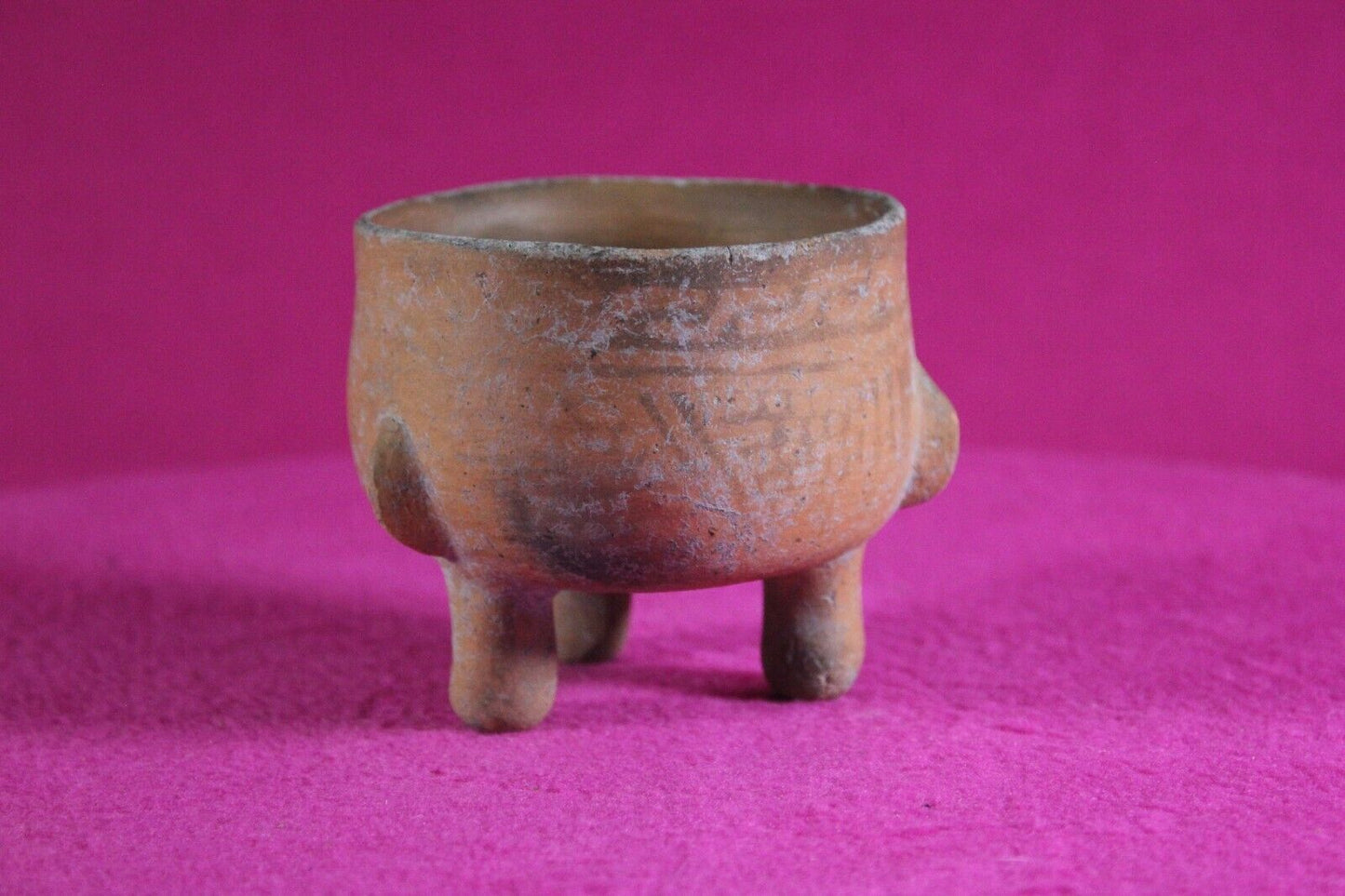 Authentic Pre Columbian Artifact Mini Tripod Bowl 1000-1400 AD Nicaragua COA J93