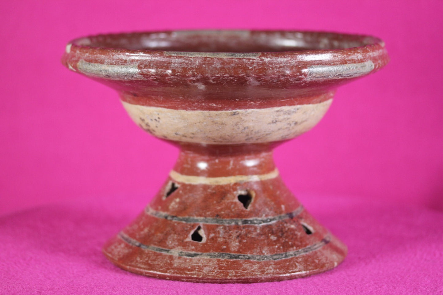 Authentic Pre Columbian Artifact Pedestal Bowl Chupicuaro Arte Primitivo COA T62