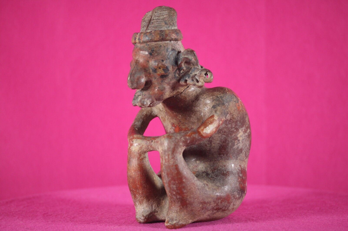 Ex Sotheby's Authentic Pre Columbian Artifact Nayarit Hunchback Figure COA T117