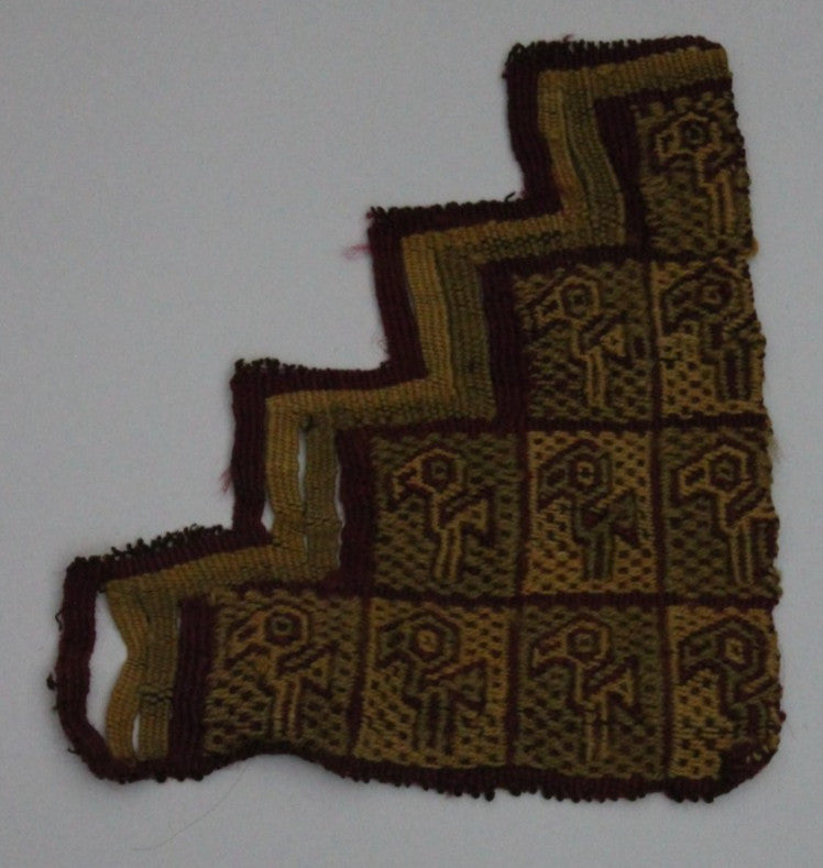 Authentic Pre Columbian Artifact Frameable Textile Border Chancay Peru COA 25