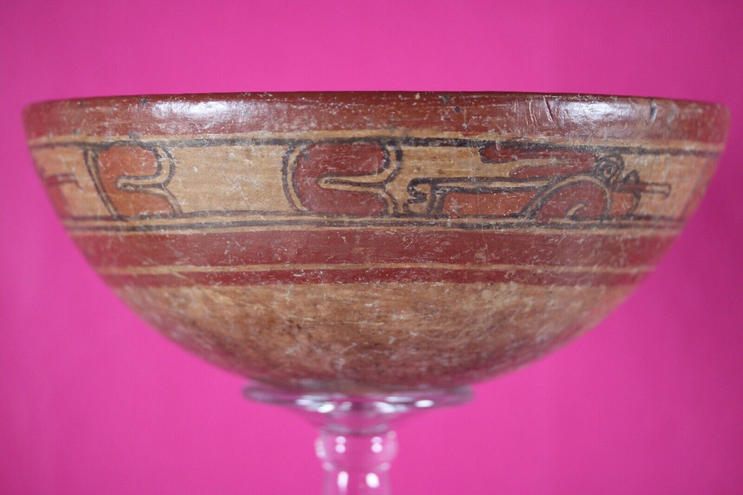 Authentic Pre Columbian Artifact Mayan Decorated Bowl Ex Arte Primitivo COA T119