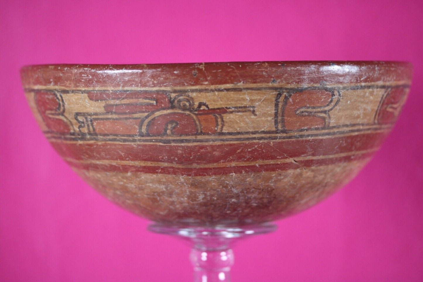 Authentic Pre Columbian Artifact Mayan Decorated Bowl Ex Arte Primitivo COA T119