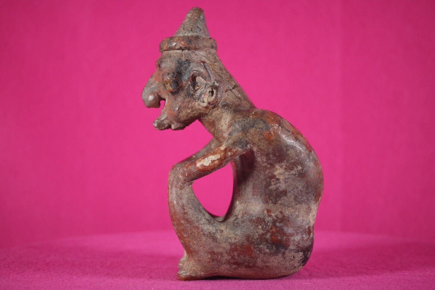 Ex Sotheby's Authentic Pre Columbian Artifact Nayarit Hunchback Figure COA T117