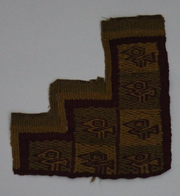 Authentic Pre Columbian Artifact Frameable Textile Border Chancay Peru COA 33