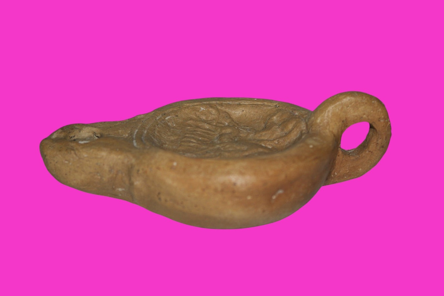 Four Horse War Chariot Oil Lamp Authentic Holy Land Artifact 200-400 AD COA J123