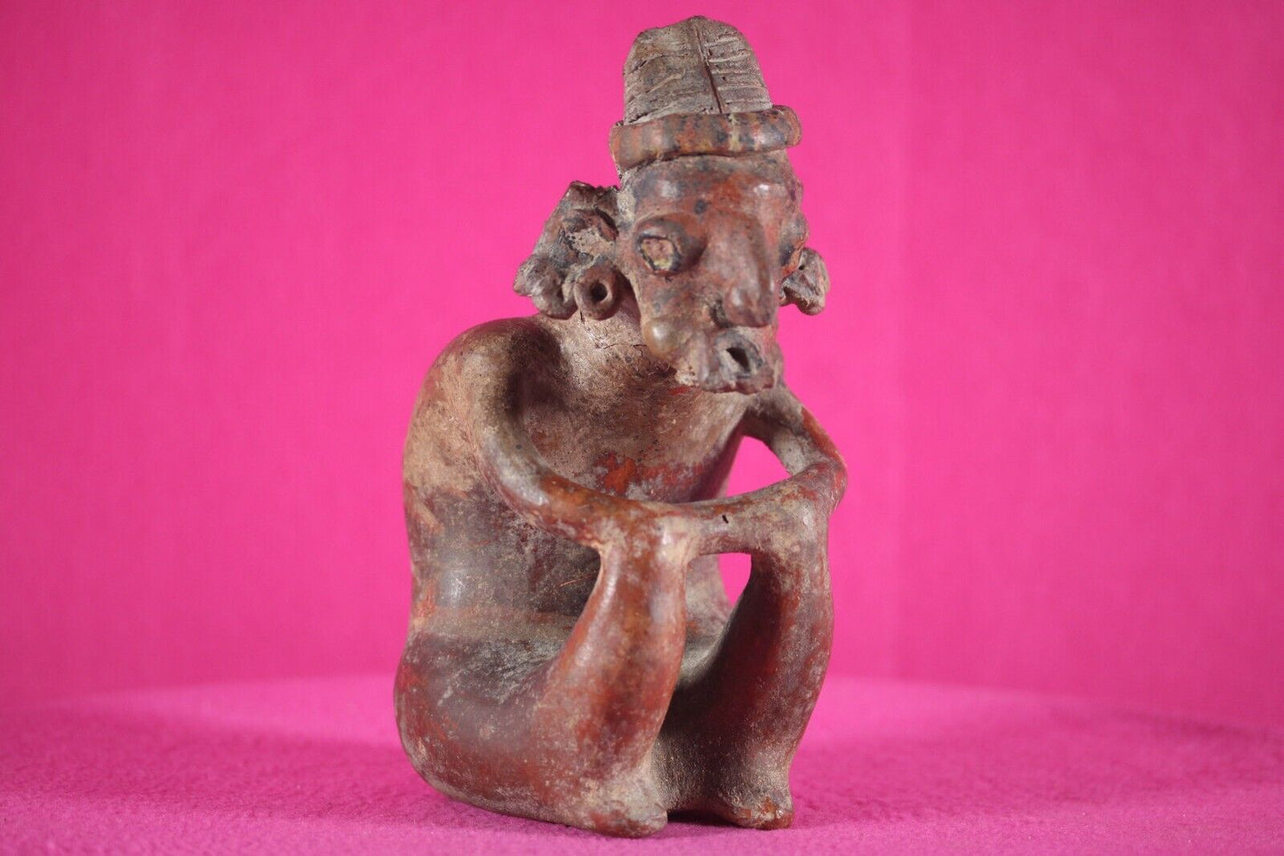Ex Sotheby's Authentic Pre Columbian Artifact Nayarit Hunchback Figure COA T117