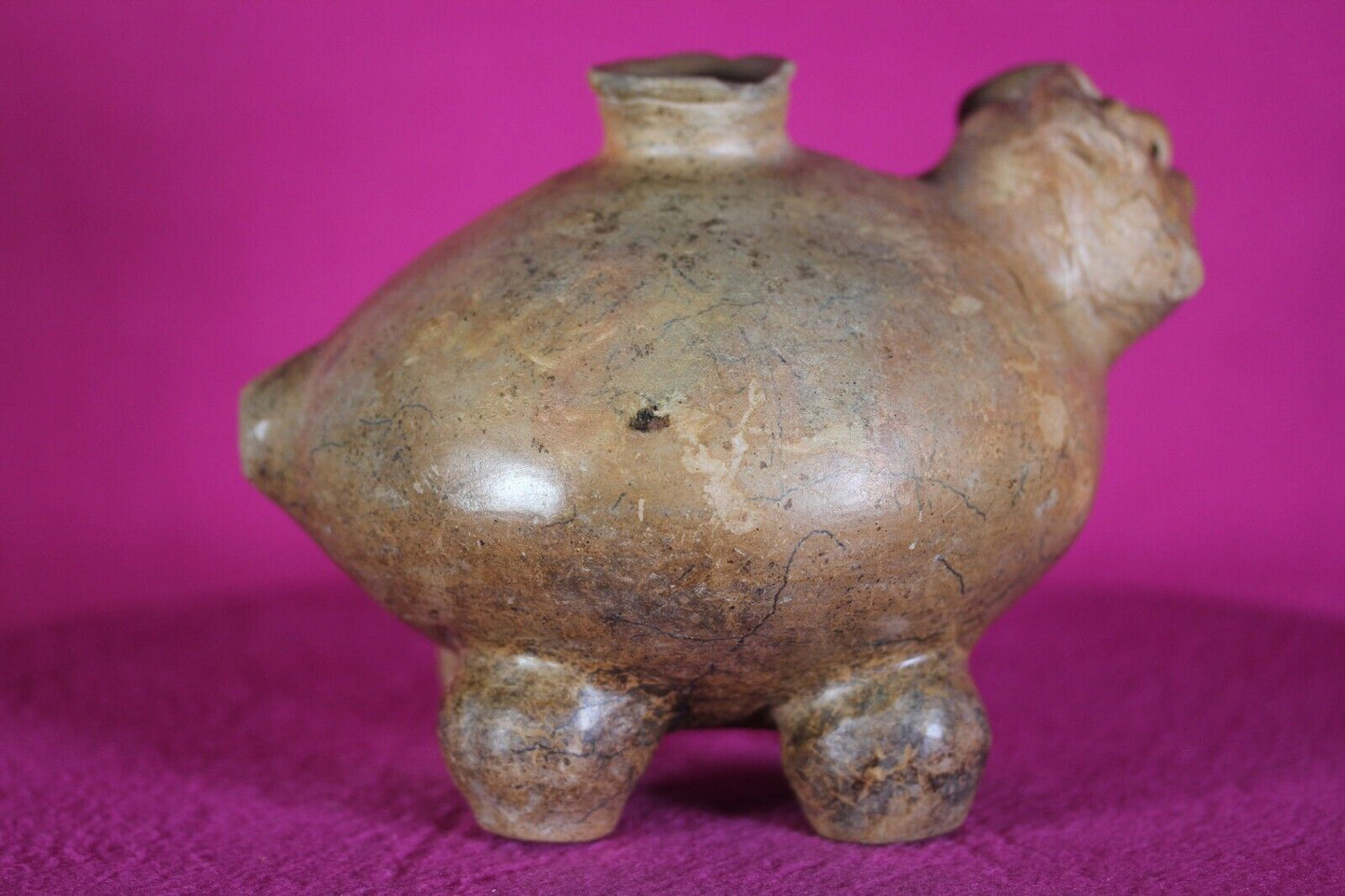 Authentic Pre Columbian Artifact Effigy Jar Calima Ex Arte Primitivo COA T30