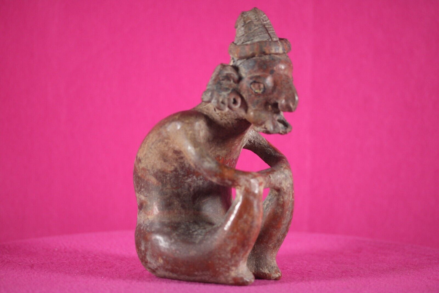 Ex Sotheby's Authentic Pre Columbian Artifact Nayarit Hunchback Figure COA T117