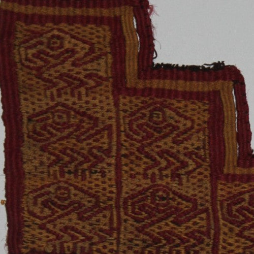 Authentic Pre Columbian Artifact Frameable Textile Border Chancay Peru COA 14
