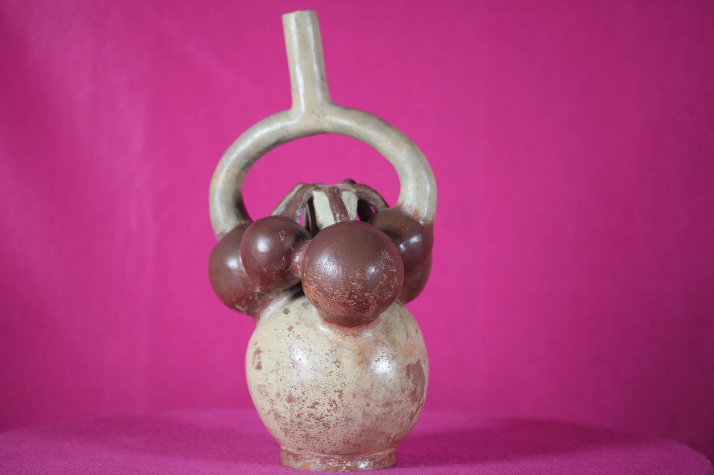 Authentic Pre Columbian Artifact Fruit Vessel Moche Ex Arte Primitivo COA T52