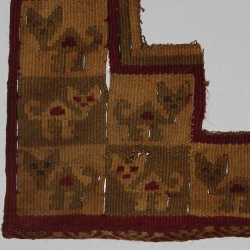 Authentic Pre Columbian Artifact Frameable Textile Border Chancay Peru COA 04