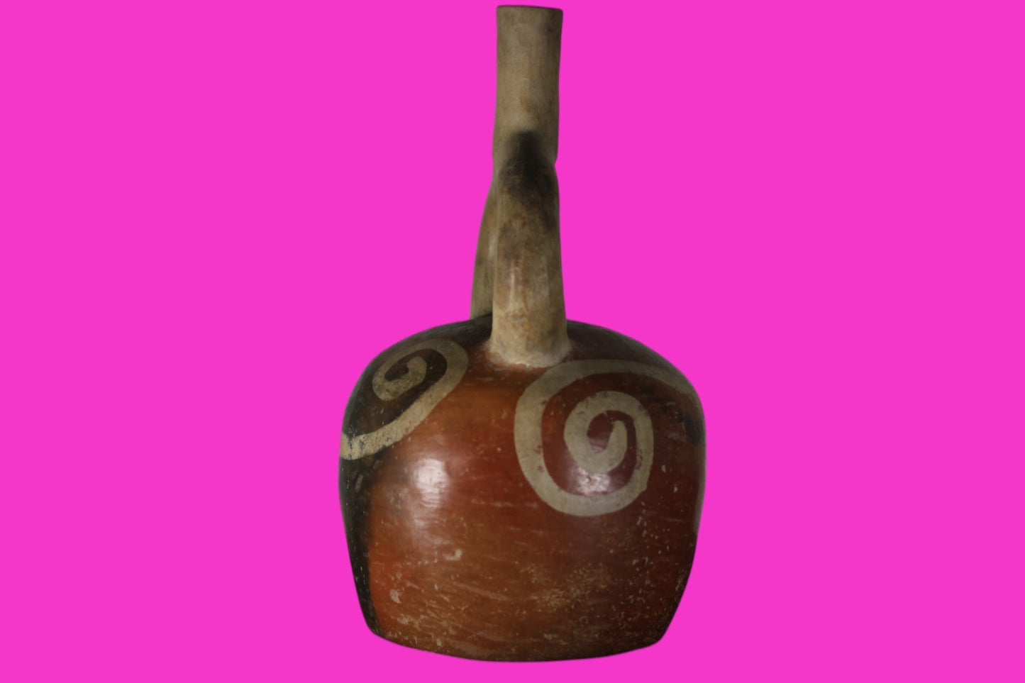 Authentic Pre Columbian Artifact Stirrup Vessel Moche Peru 100-850 AD COA J05
