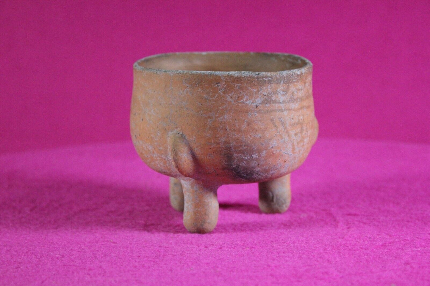 Authentic Pre Columbian Artifact Mini Tripod Bowl 1000-1400 AD Nicaragua COA J93