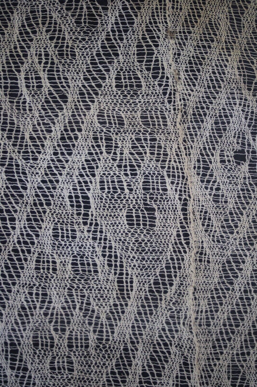Authentic Pre Columbian Artifact Chancay Lace Textile Shroud Spooky Spirits COA