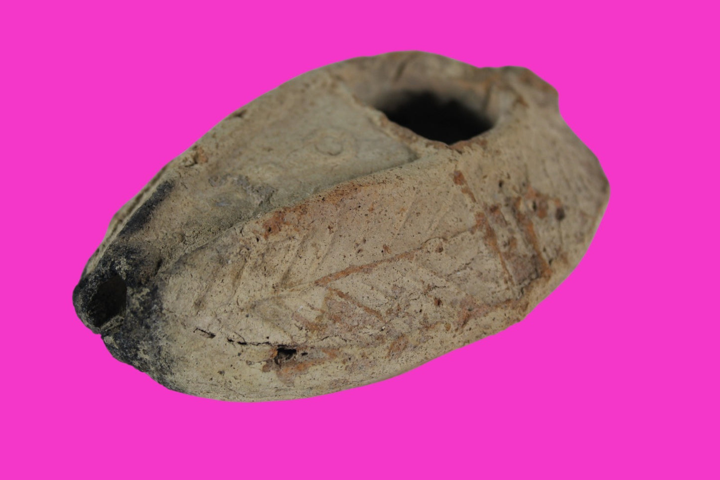 Ancient Holy Land Oil Lamp Artifact Jesus Christ Home Israel 300-600 AD COA 105