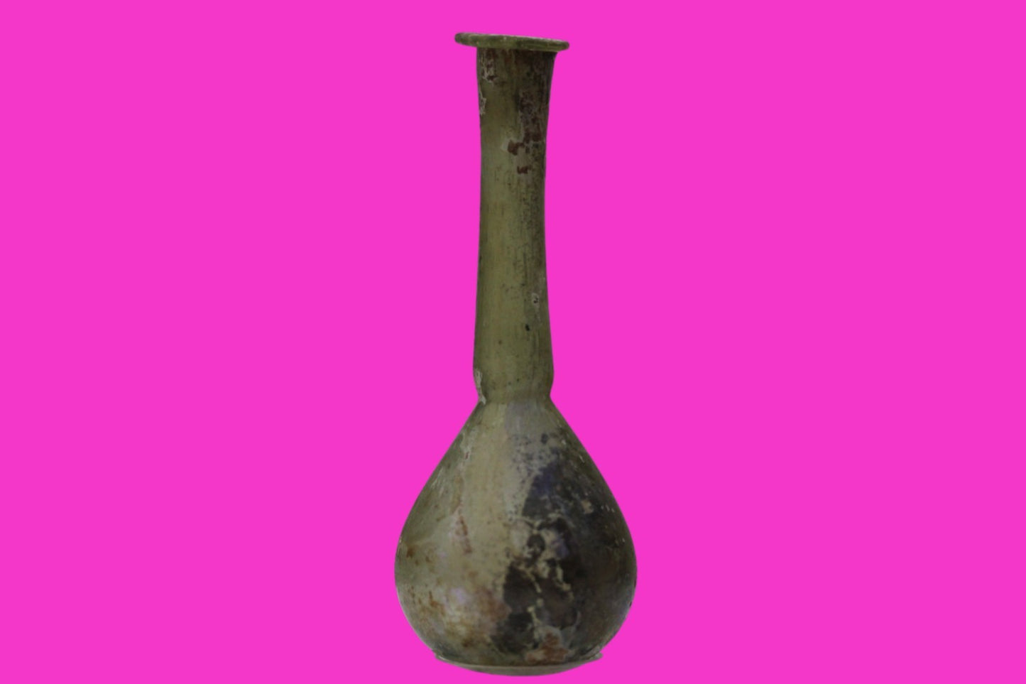 Authentic Ancient Holy Land Artifact Glass Bottle 100-300 AD Roman Era COA J20