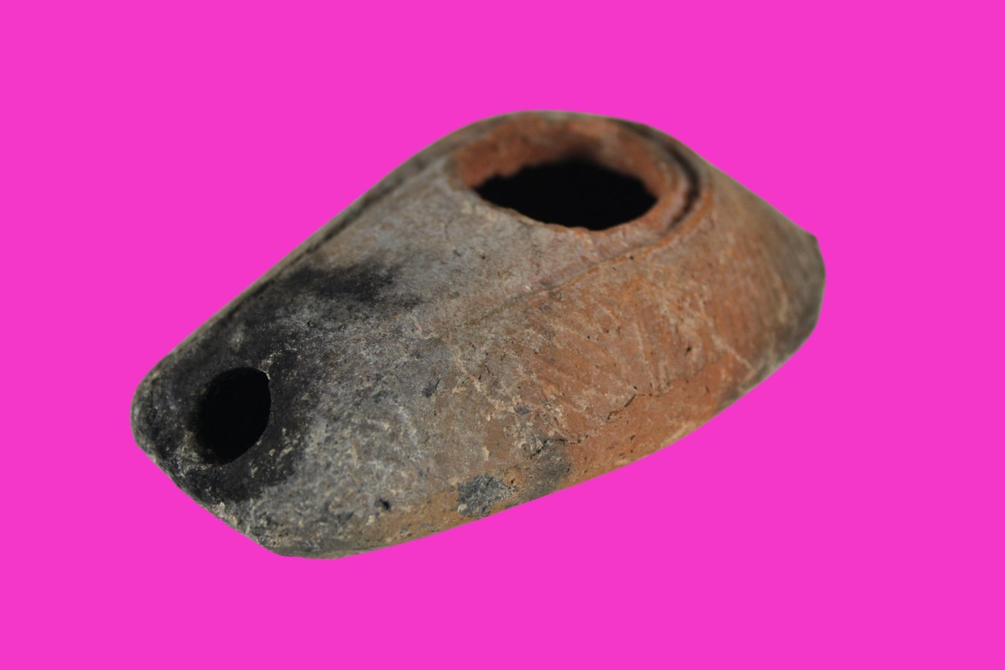 Ancient Holy Land Oil Lamp Artifact Jesus Christ Home Israel 300-600 AD COA 107
