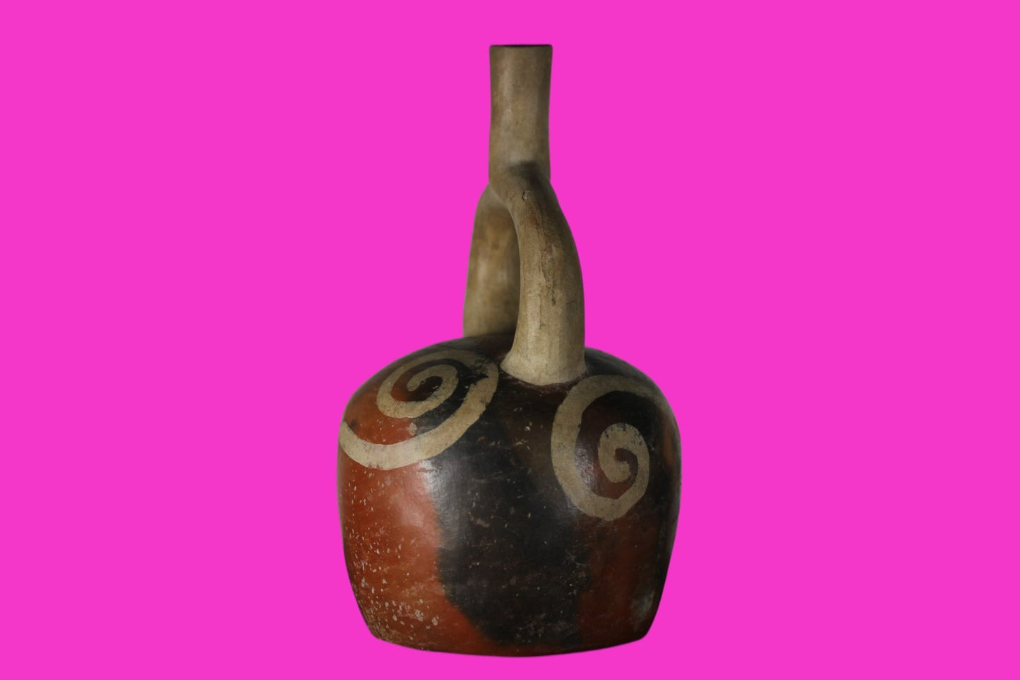 Authentic Pre Columbian Artifact Stirrup Vessel Moche Peru 100-850 AD COA J05