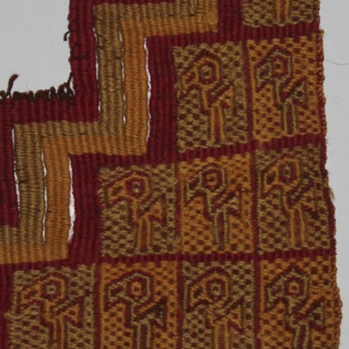 Authentic Pre Columbian Artifact Frameable Textile Border Chancay Peru COA 15