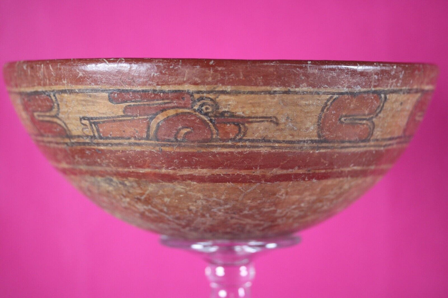 Authentic Pre Columbian Artifact Mayan Decorated Bowl Ex Arte Primitivo COA T119