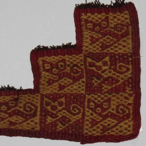 Authentic Pre Columbian Artifact Frameable Textile Border Chancay Peru COA 18